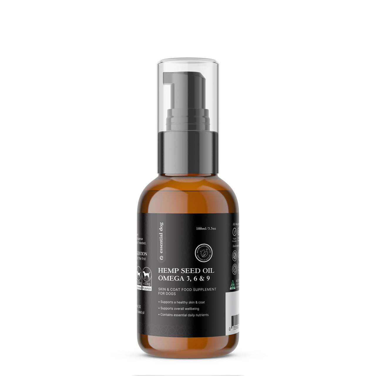 100% Raw Hemp Seed Oil for Dogs – Skin, Coat & Stress Relief 100ml