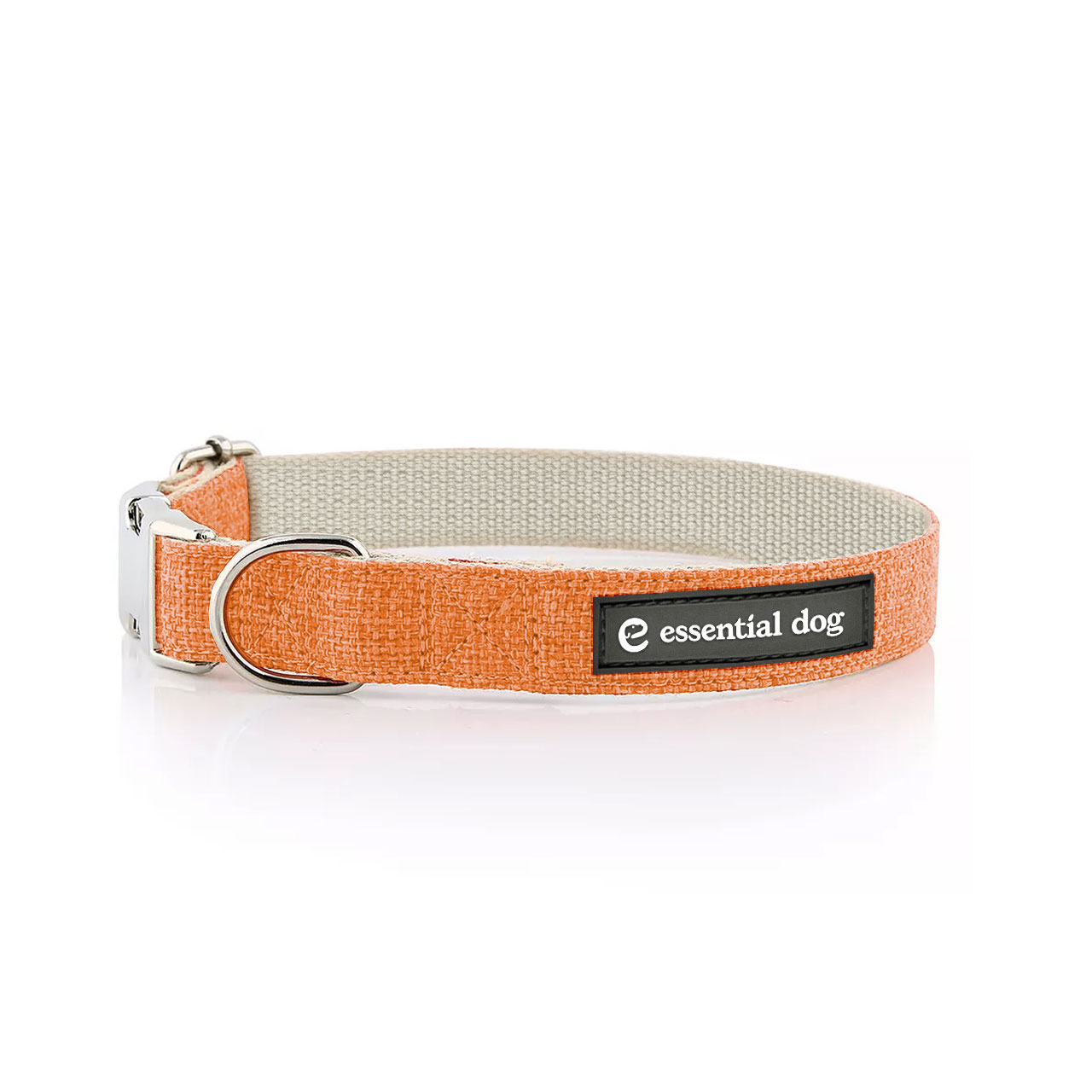 Organic Hemp & Cotton Dog Collar – Orange Burst | Eco-Friendly, Strong & Soft
